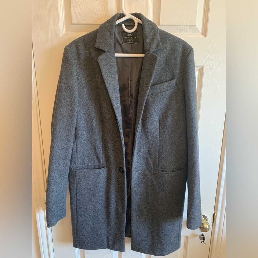 Cotton On Wool blend Topcoat Jacket Gray